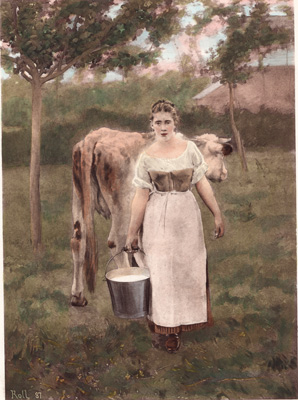 Manda Lametrie, The Farmer's Wife
from the painting by A. Roll